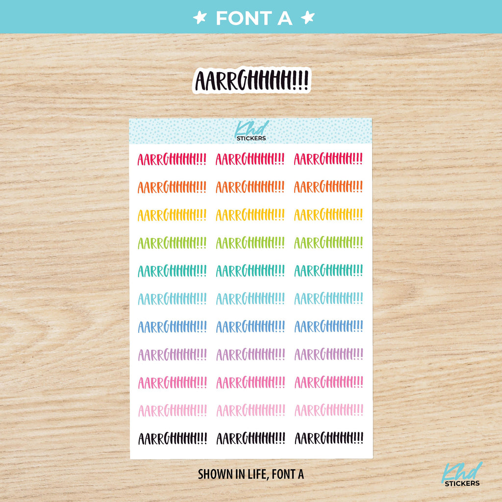 aarrghhhh!!! Planner Stickers