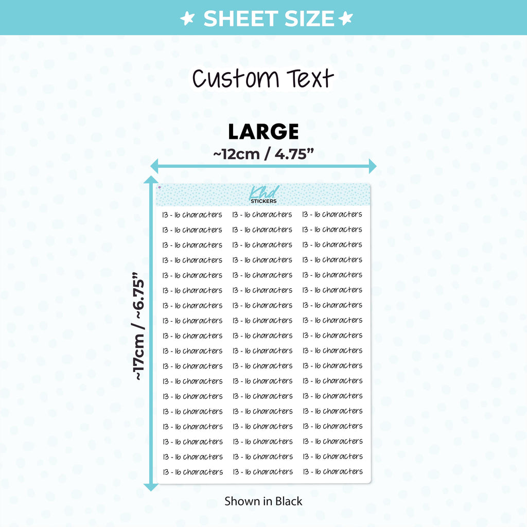 Design Your Own Script Planner Stickers