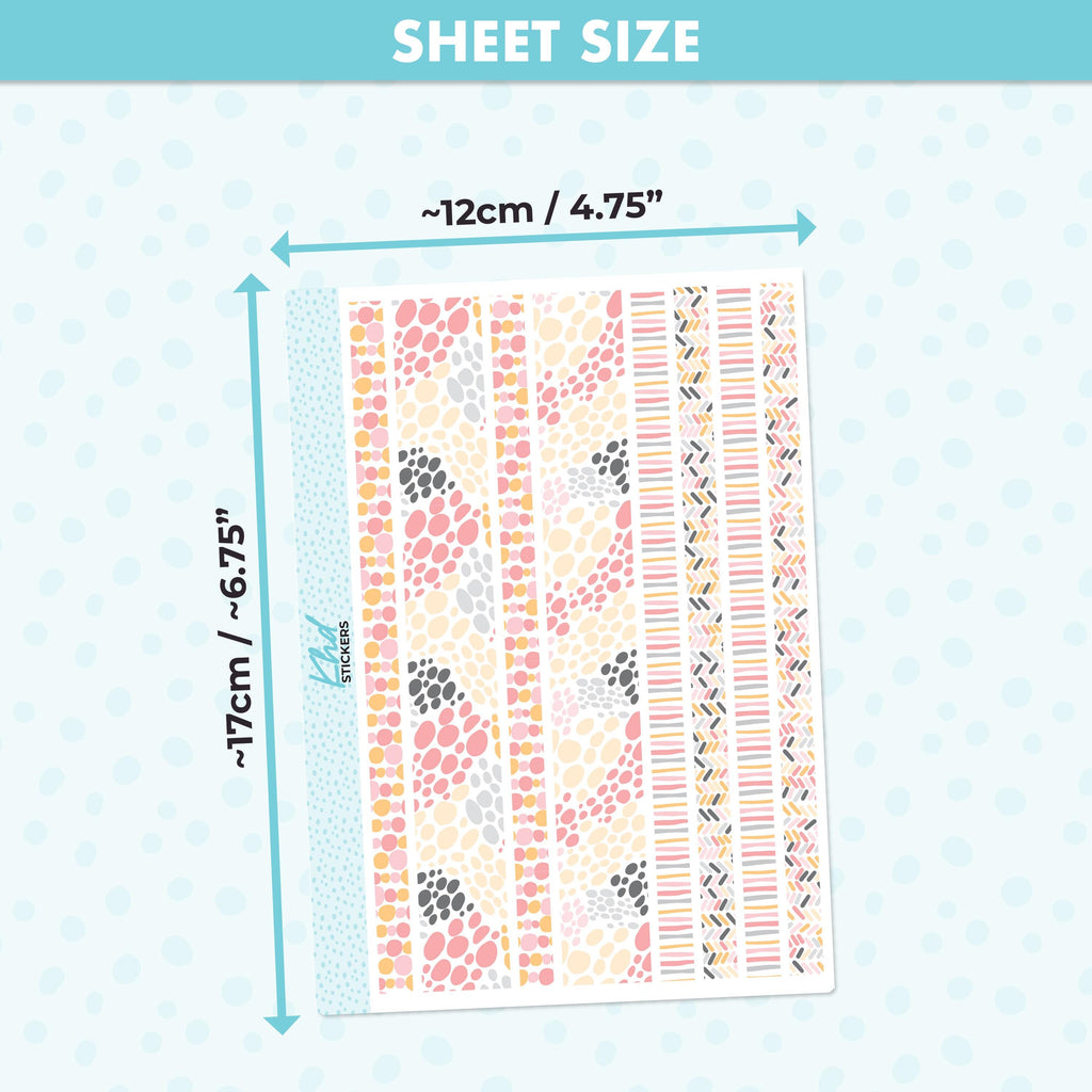 Pretty Spots Journal Weekly Sticker Kit, to fit most planners, dot journals, and notebooks. Set 47027