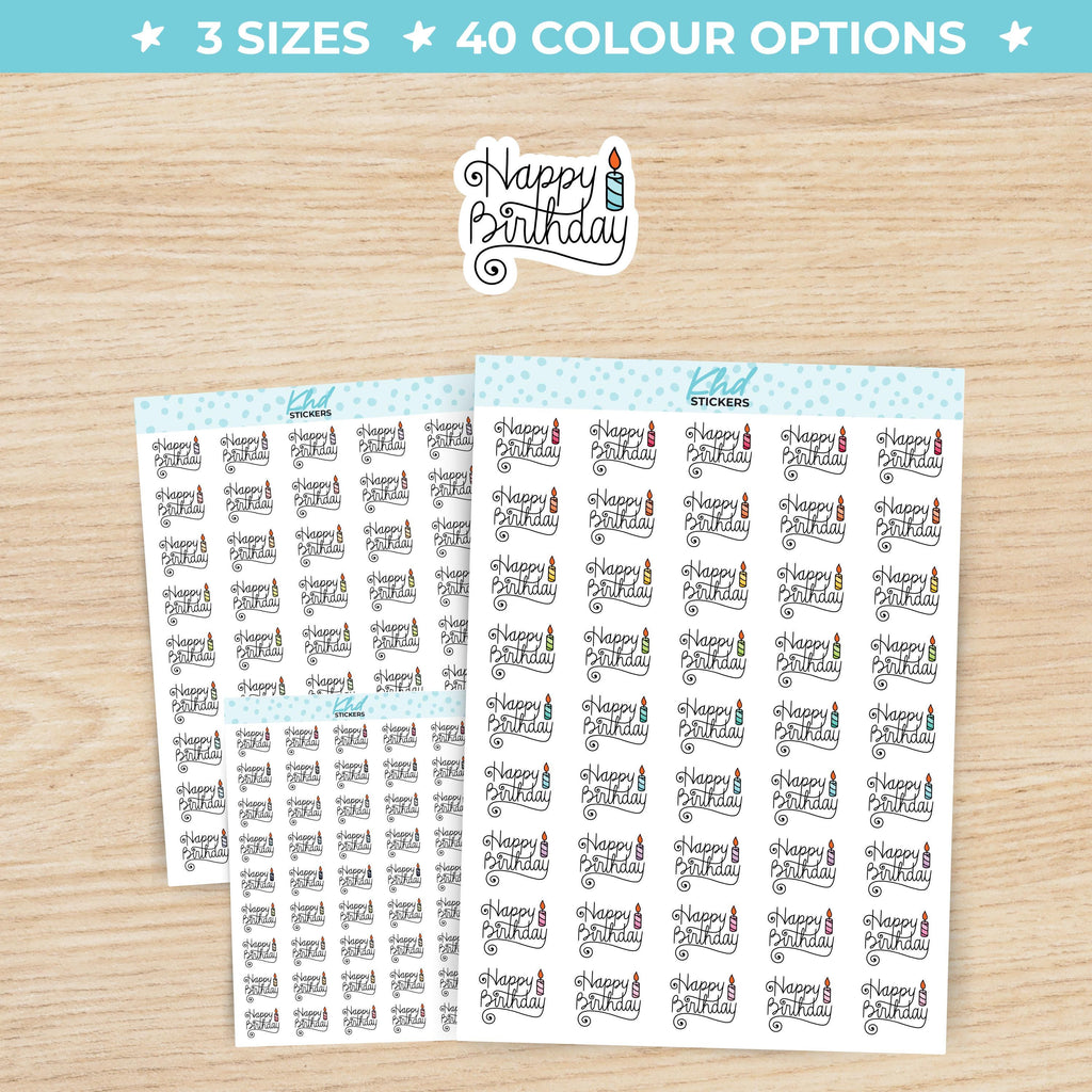 Happy Birthday Planner Stickers