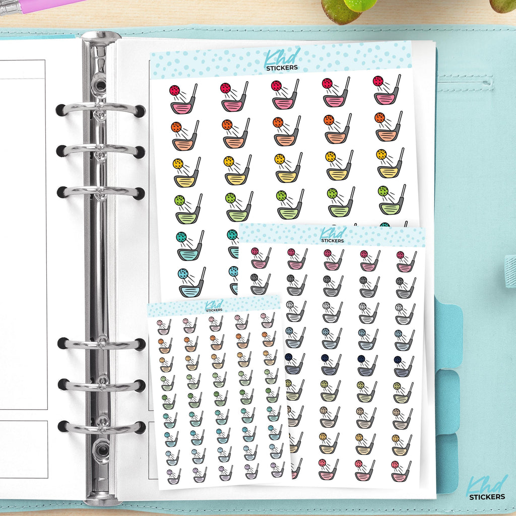 Golf Planner Stickers