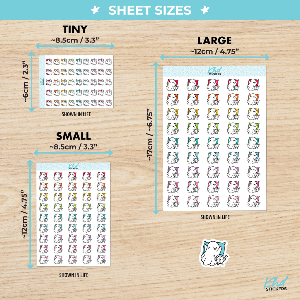 Ghost Sleep & Alarm Planner Stickers