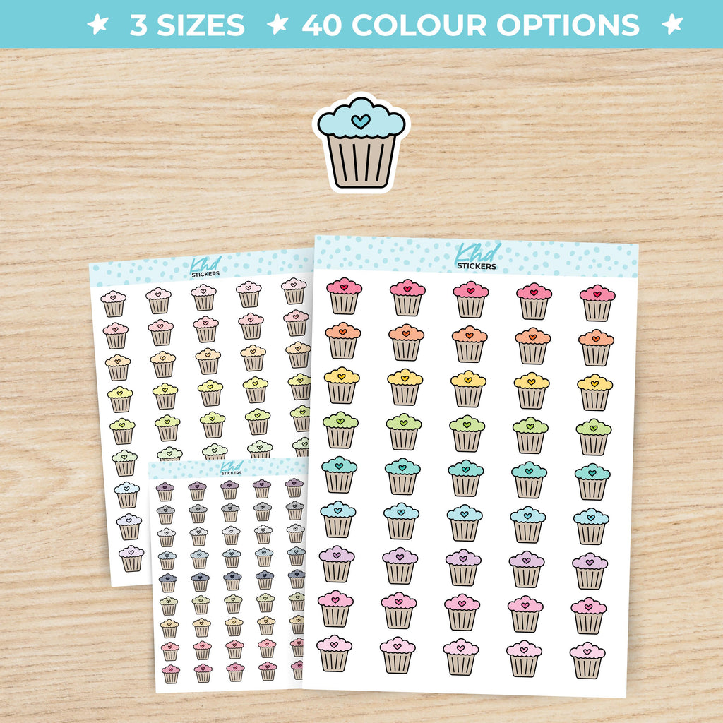 Cup Cake Stickers Small