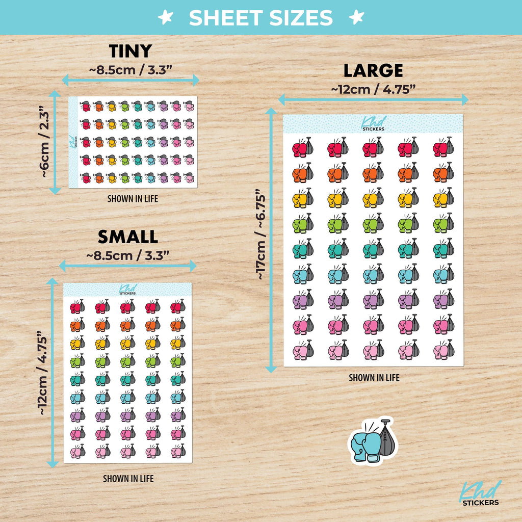 Boxing Planner Stickers