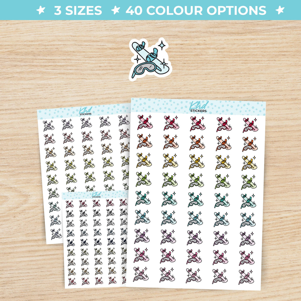 Snowboarding Planner Stickers Small