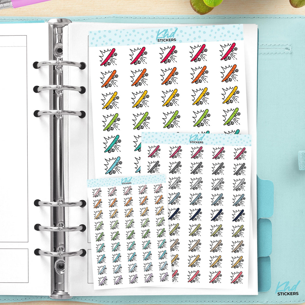 Skateboarding Planner Stickers