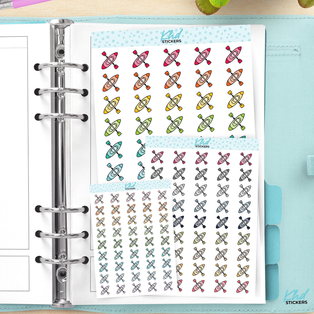 Kayak / Canoe Icon Planner Stickers