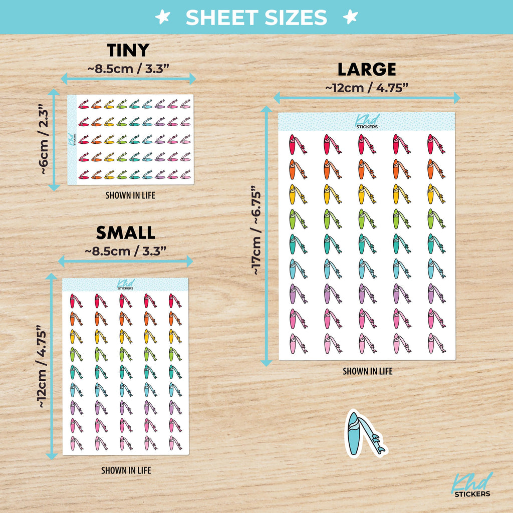 Surfboard Planner Stickers