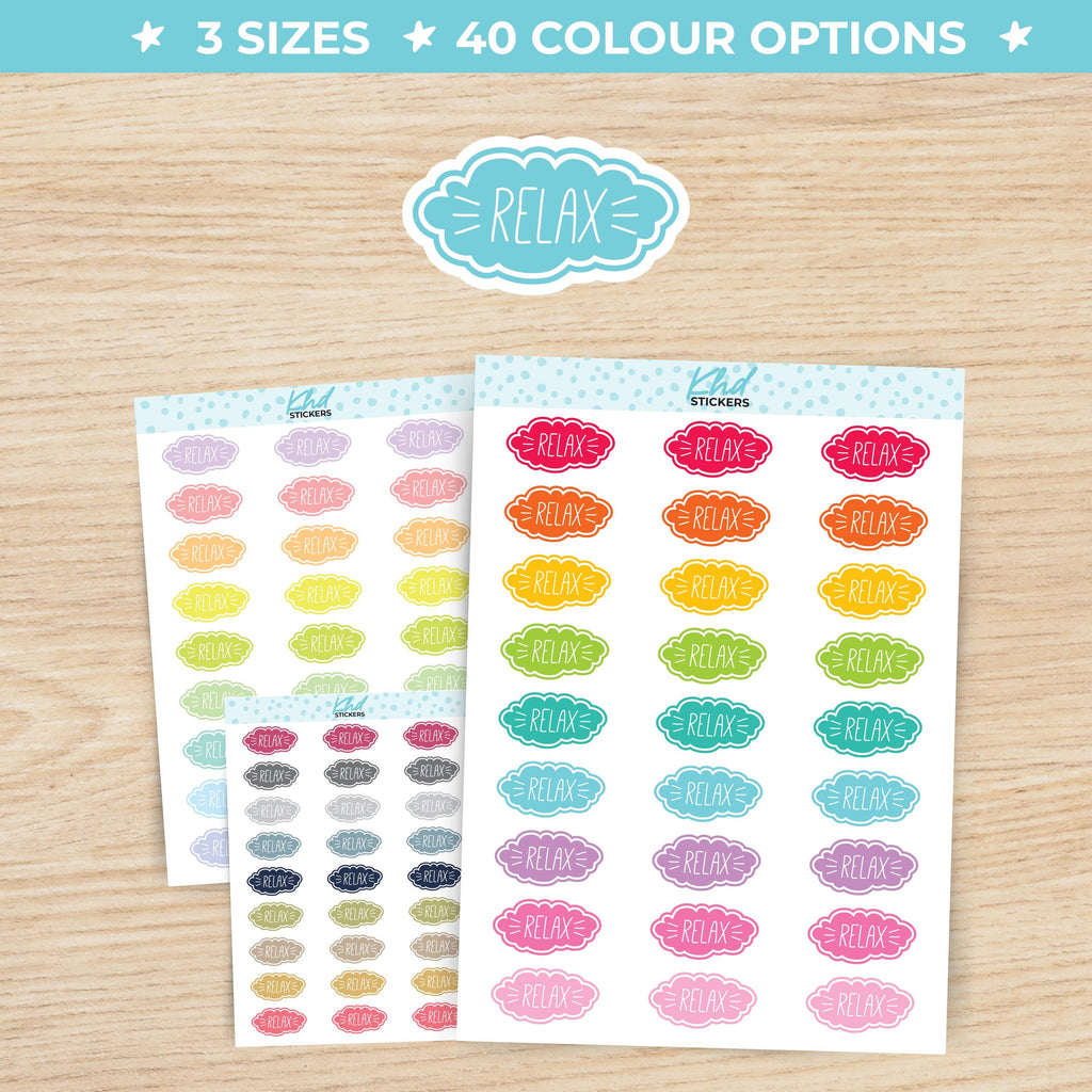 Relax Planner Stickers Small