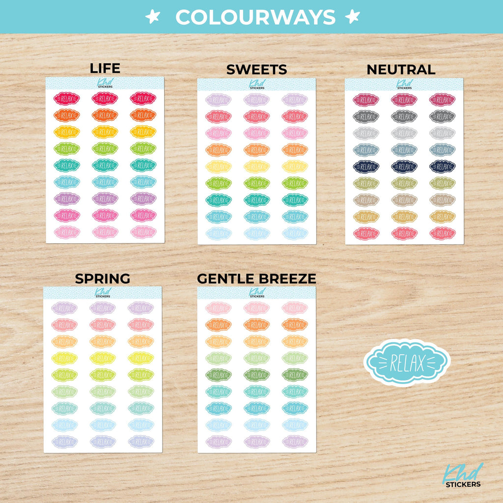 Relax Planner Stickers