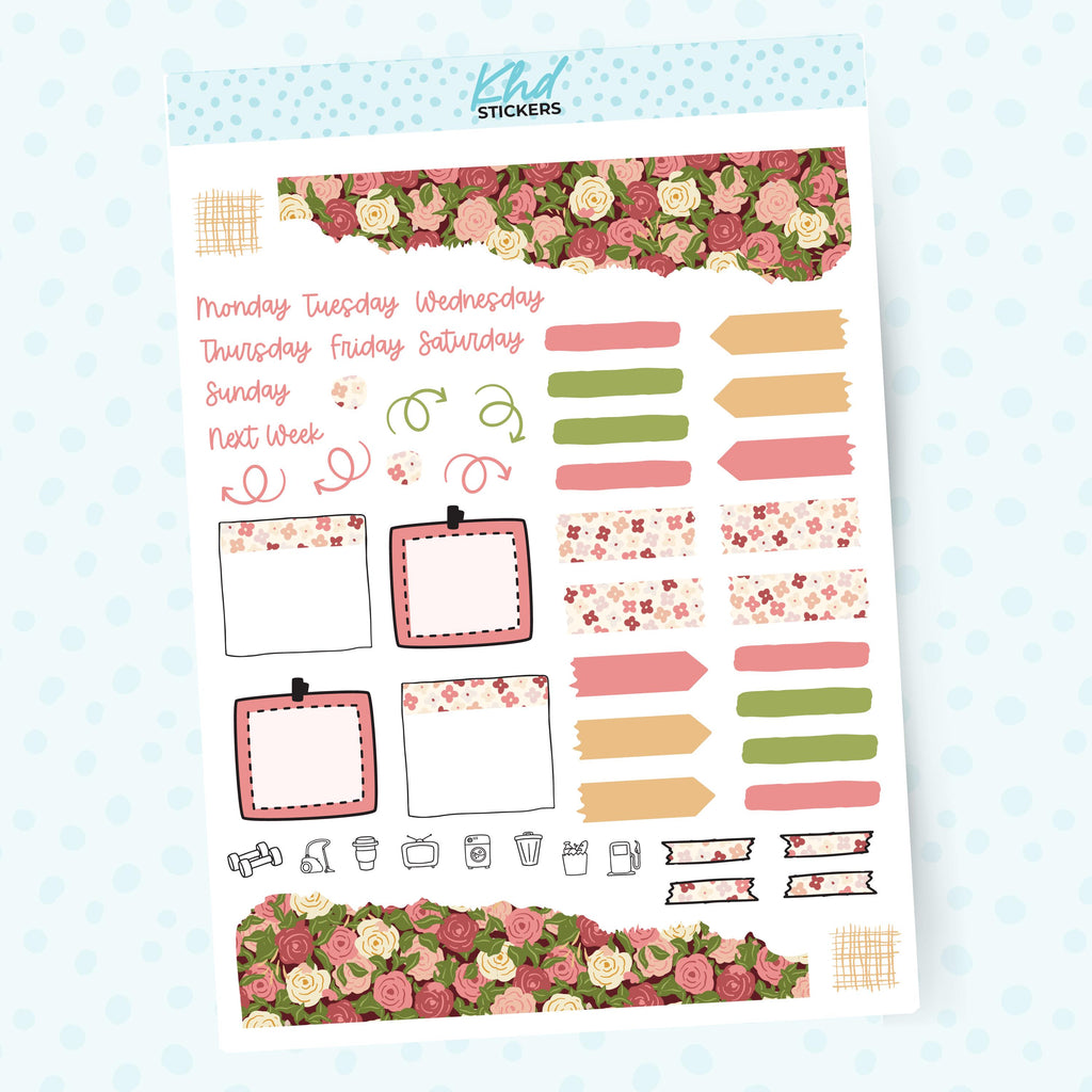 Country Meadow Journal Weekly Sticker Kit