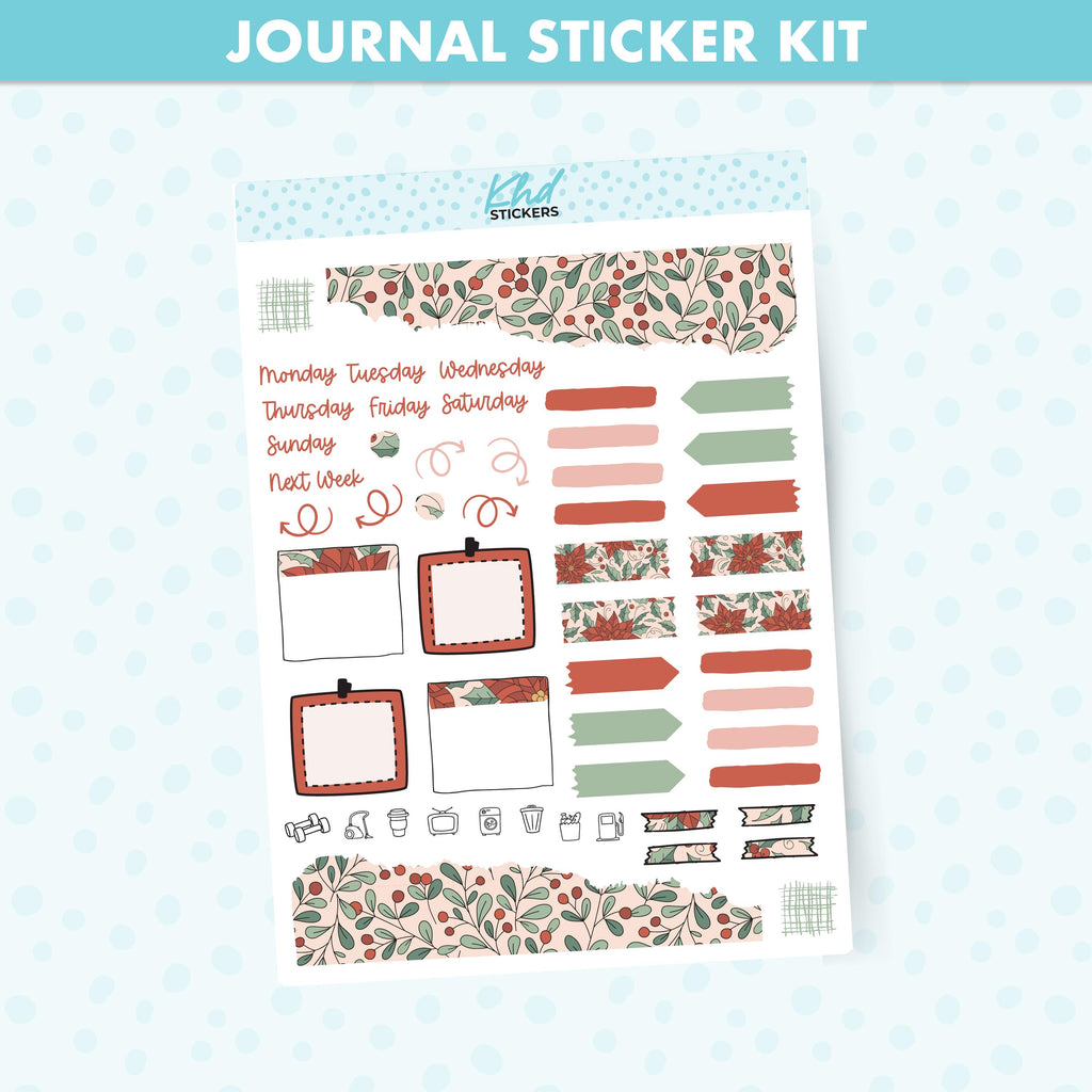 Christmas Love Journal Weekly Sticker Kit