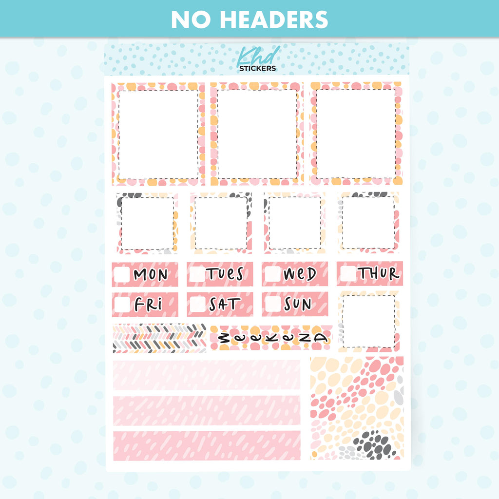 Pretty Spots Lime Weekly Planner Sticker Kit, Set 47027