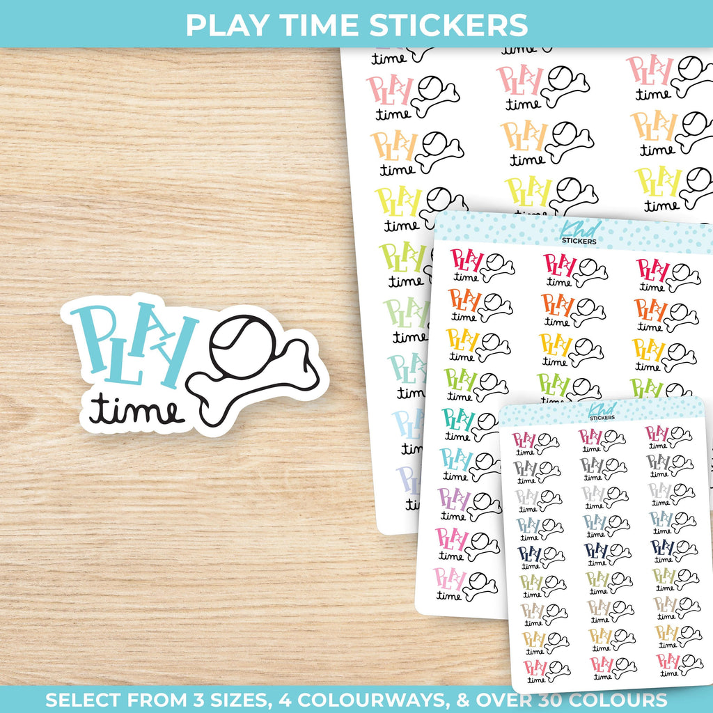 Play Time Planner Stickers, Three Sizes including tiny, Removable