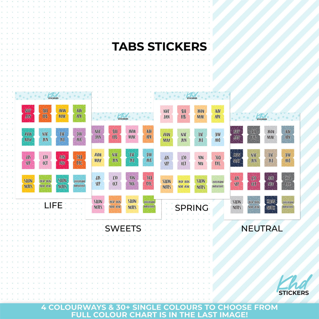 Sticker Tabs for Hobonichi Weeks and Small Planners
