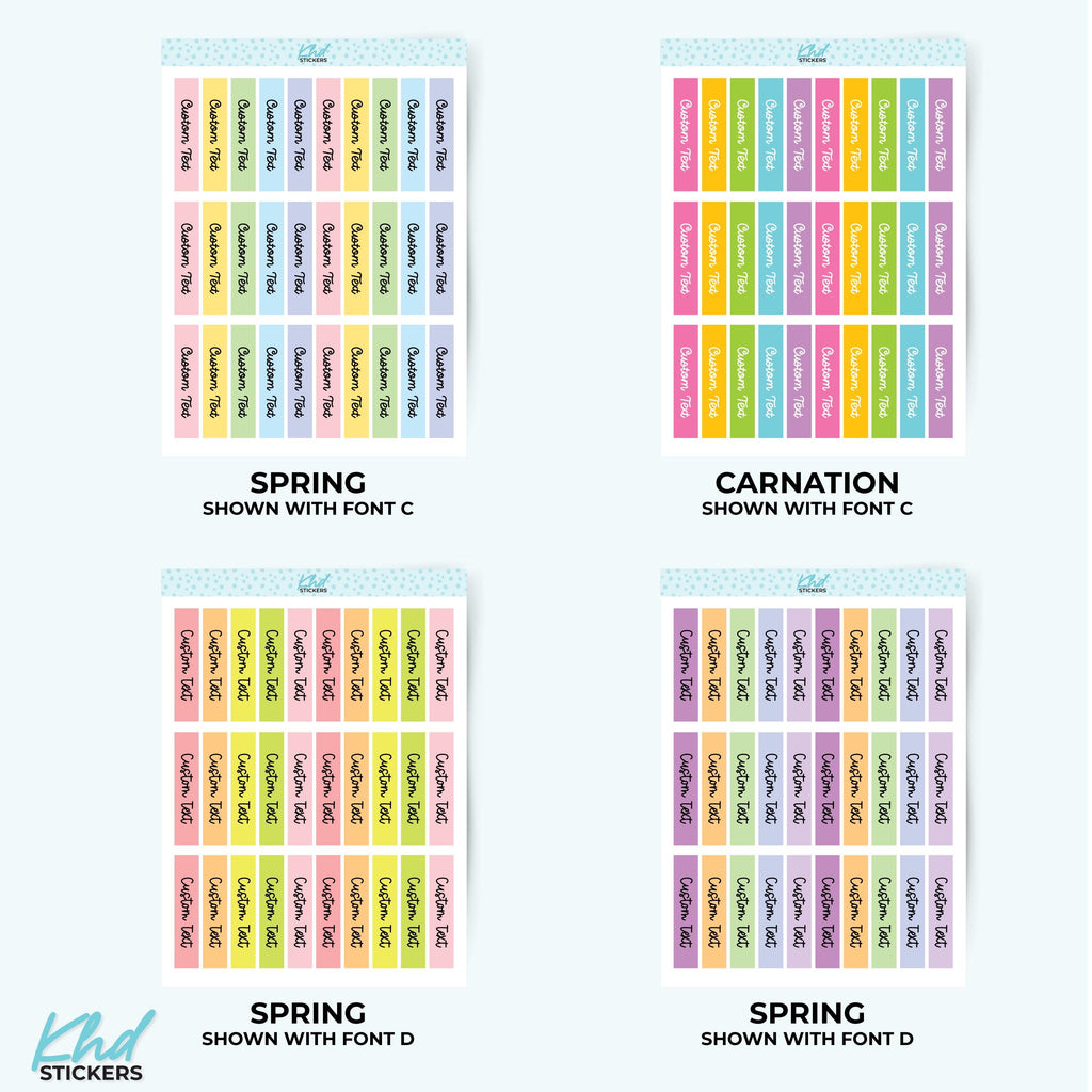 Custom Header Stickers - 3.3cm x 0.72cm - 1.3" x ~0.3"