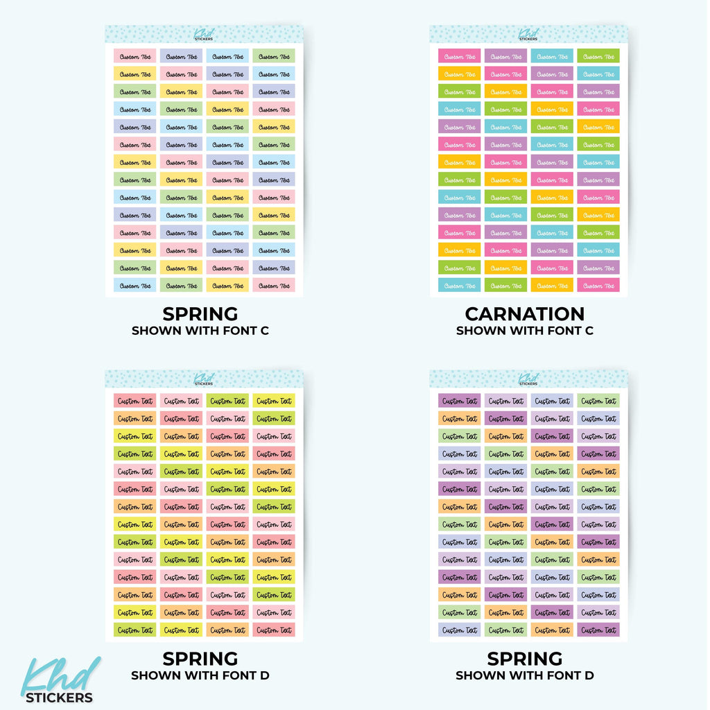 Custom Header Stickers - 1.9cm x .63cm, 0.75" x 0.25"