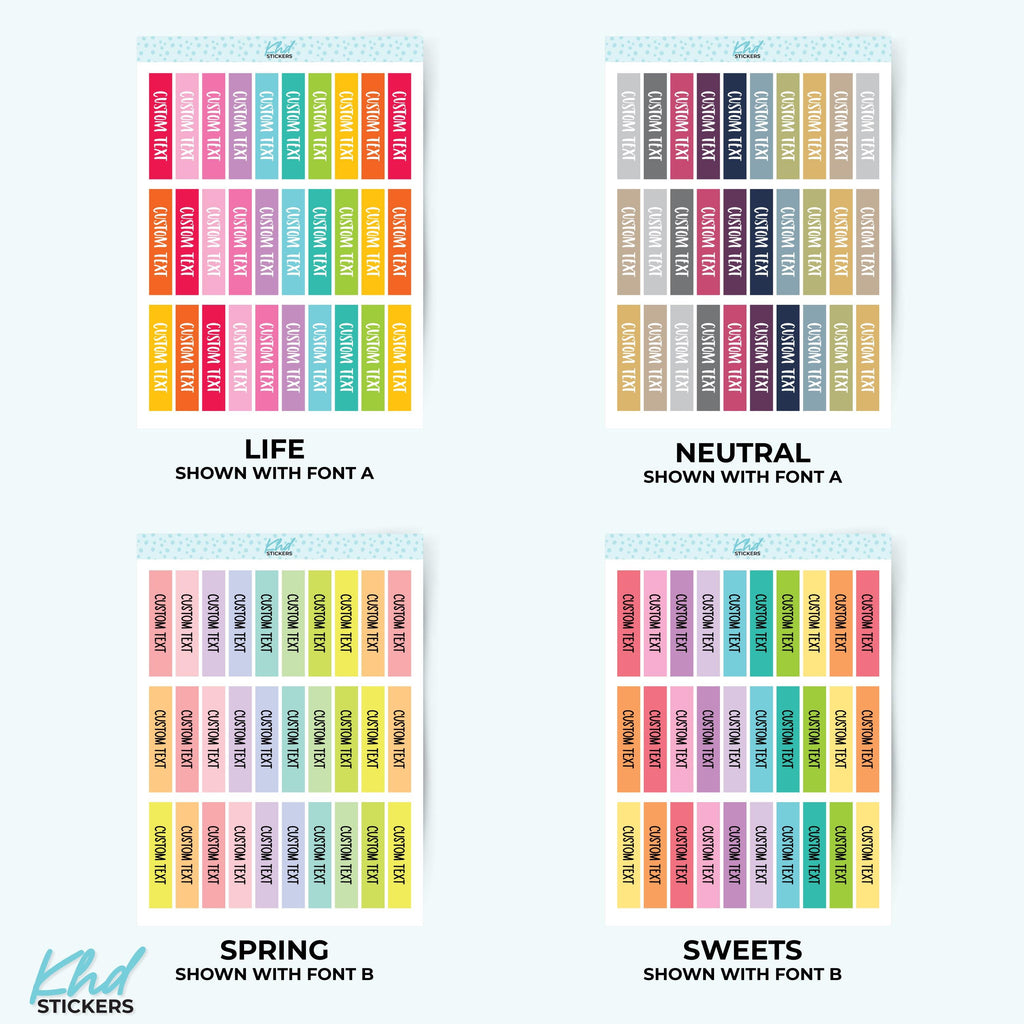 Custom Header Stickers - 3.3cm x 0.72cm - 1.3" x ~0.3"