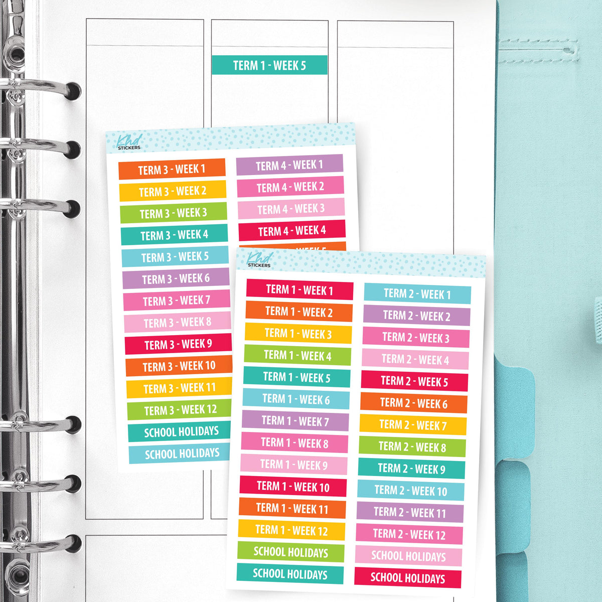 School Term Planner Stickers. Full Year – KHDStickers