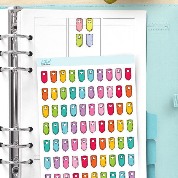 Pointed Doodle Flags Planner Stickers — video