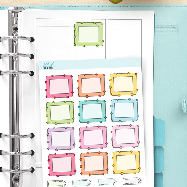 Doodle Dot Frame Planner Stickers — video