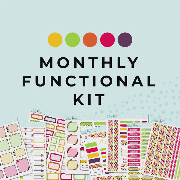 Monthly Functional Planner Sticker Kit - Shades of Autumn - Planner Stickers - Kit 4807