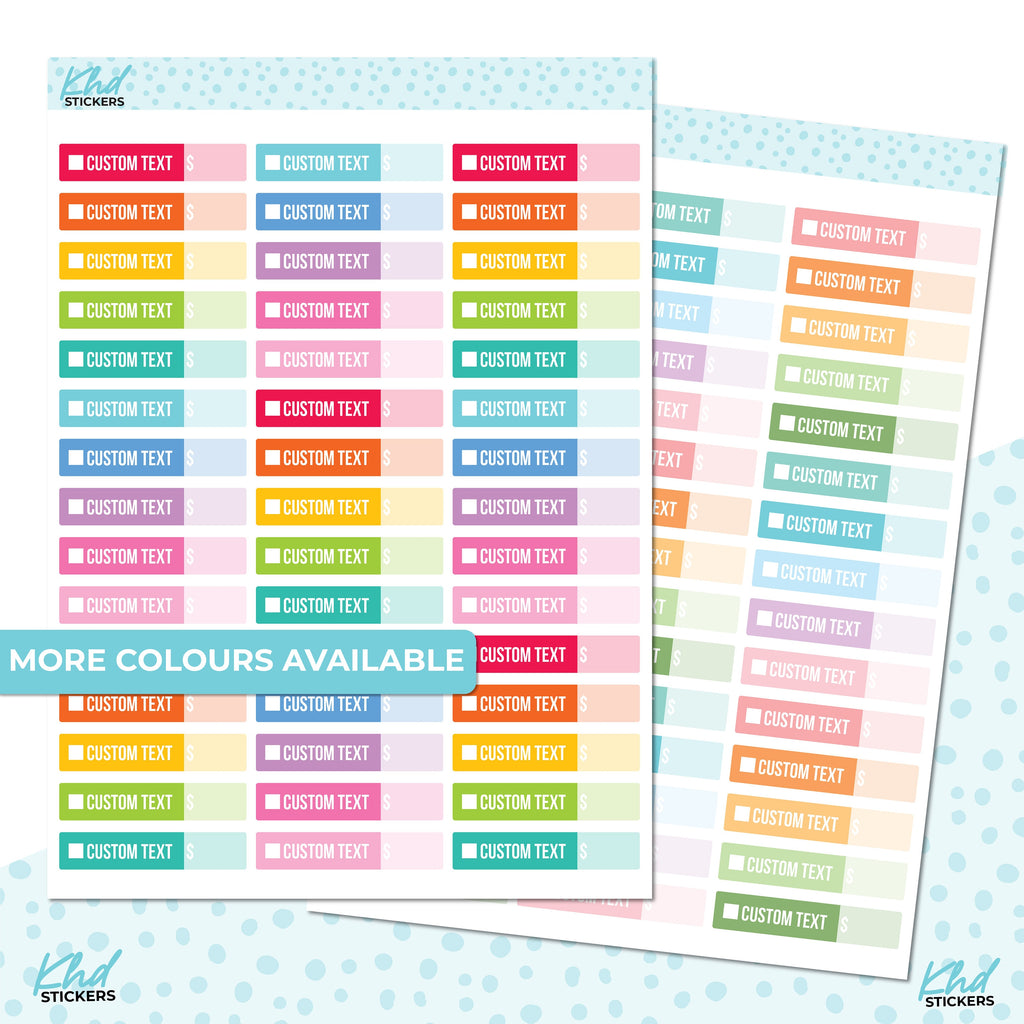 Design Your Own Budget Labels, Stickers, Planner Stickers, Removable