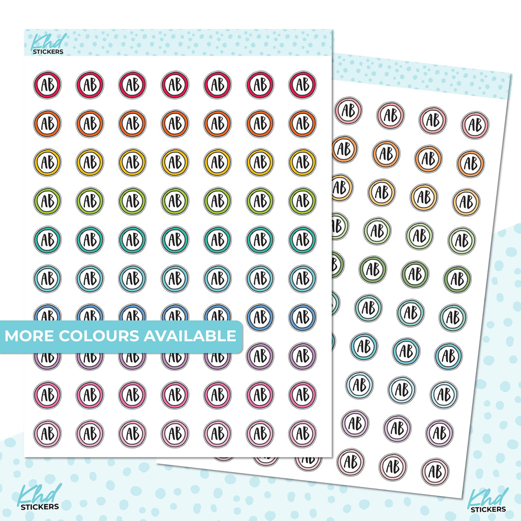 Design Your Own, Cute Initial Stickers,  Removable, Personalised Custom Planner Stickers