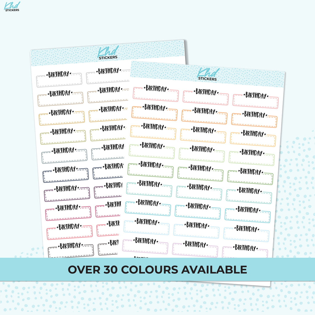 Birthday Boxes Stickers, Planner Stickers, Removable