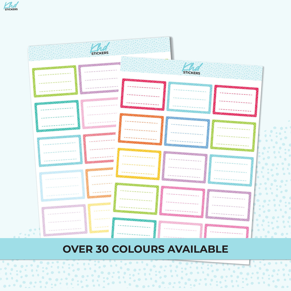 Lines Half Boxes, Appointment Stickers, Planner Stickers, Removable Vinyl