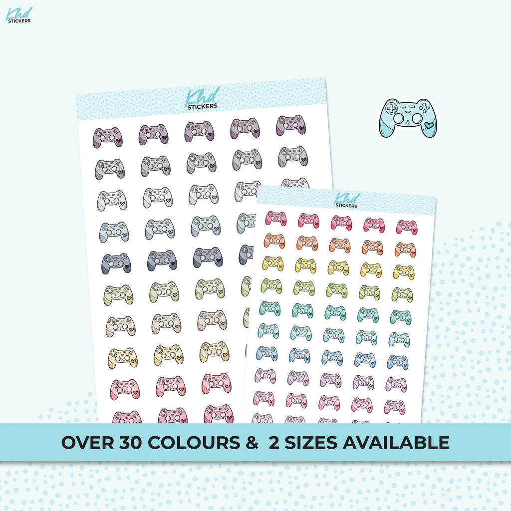 Gamer Icon Stickers, Planner Stickers, Removable