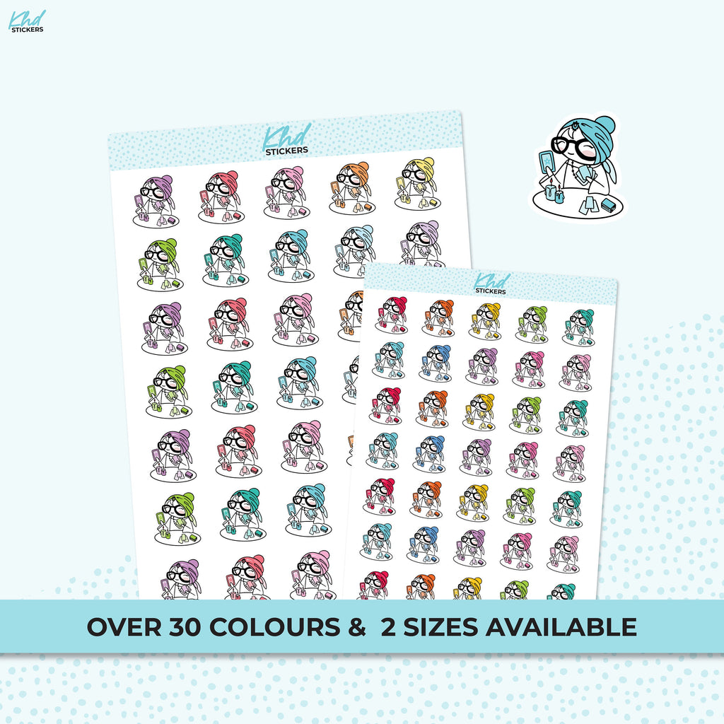Planner Girl Tarot Stickers, Planner Stickers, Removable