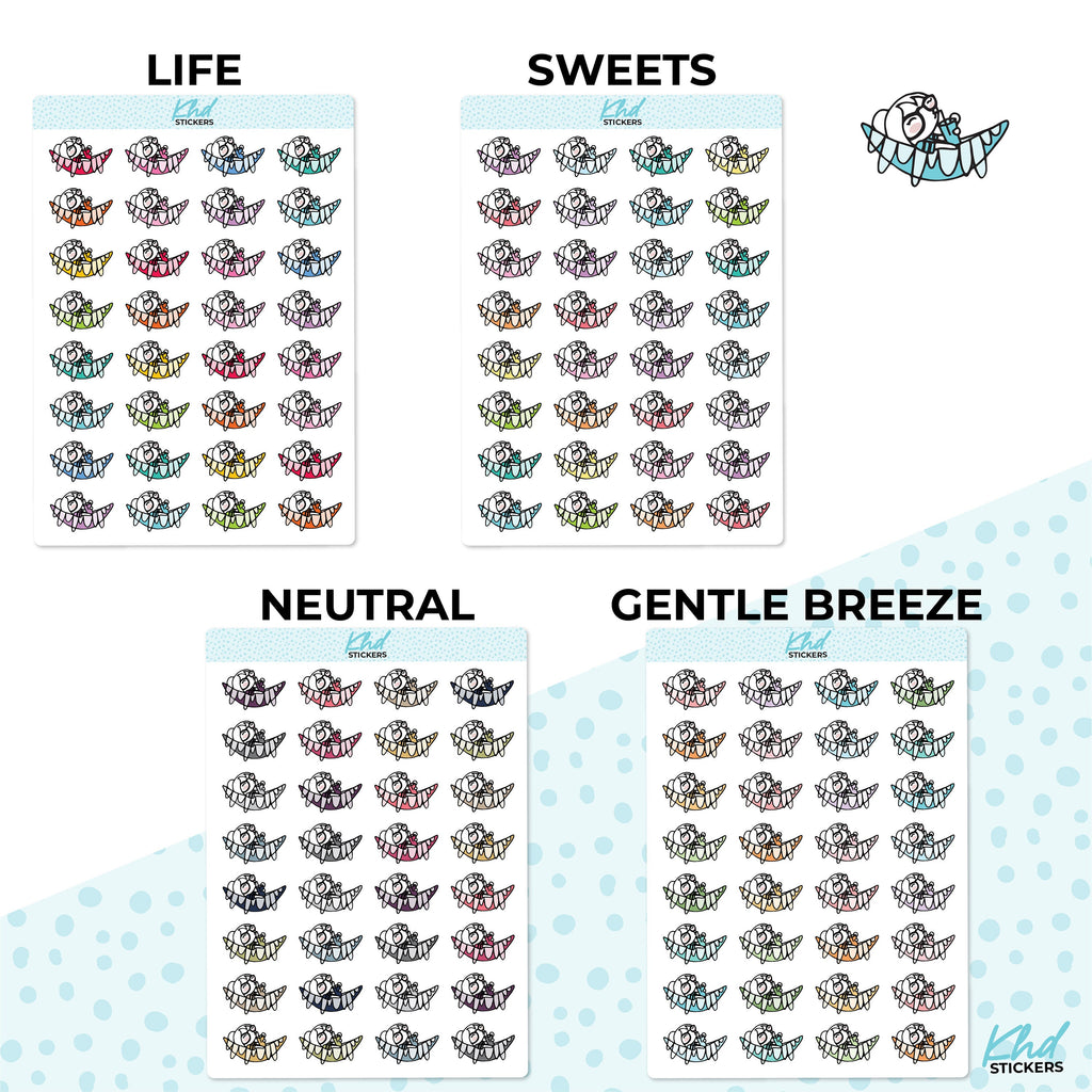Planner Girl Leona Relaxing Planner Stickers, Two Sizes, Removable