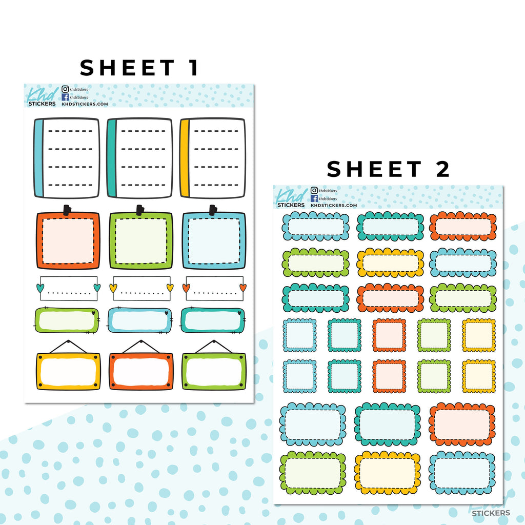Monthly Functional Planner Sticker Kit - Bright Sherbet - Planner Stickers - Kit 4802