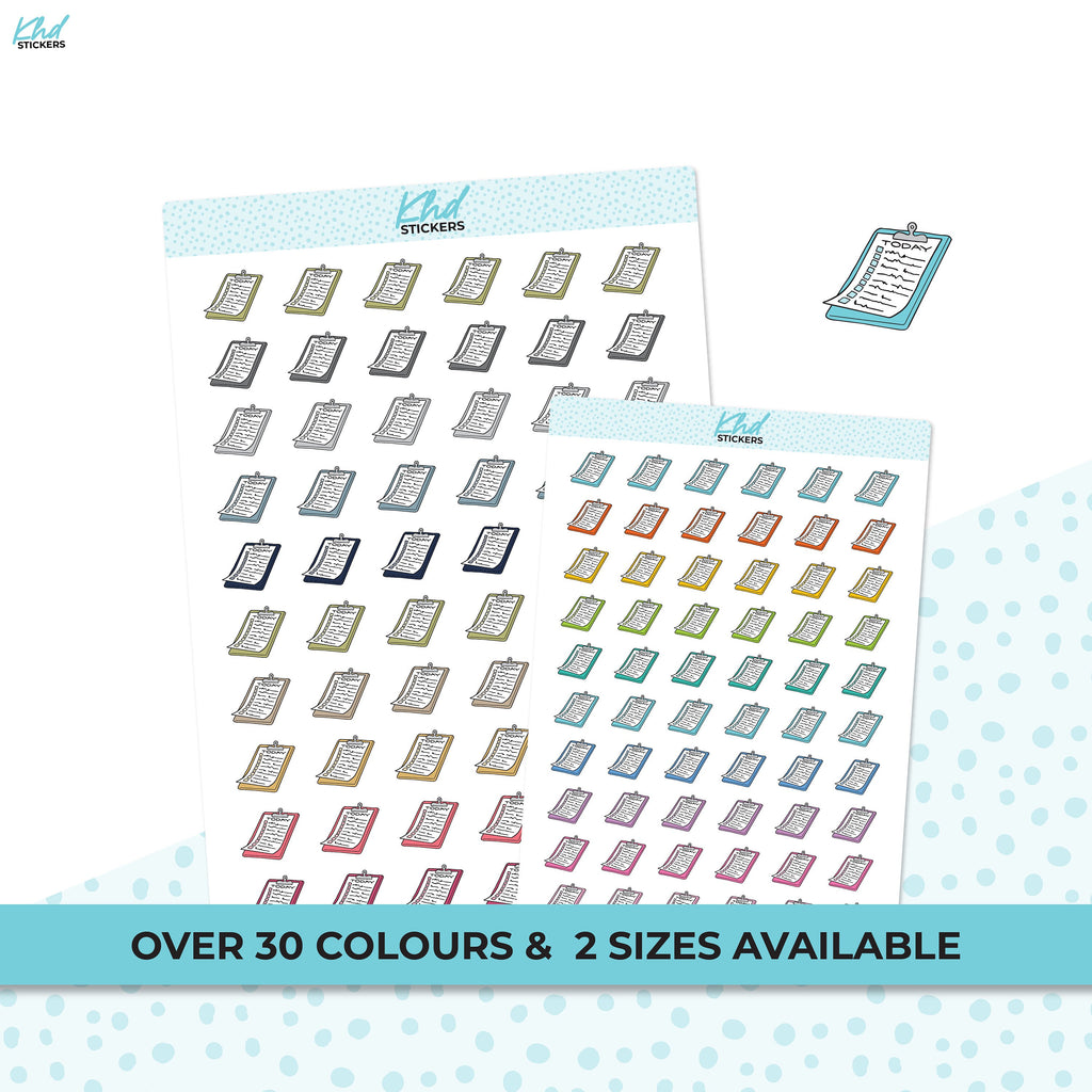 Today Clipboard Planner Stickers, Two Sizes, Removable