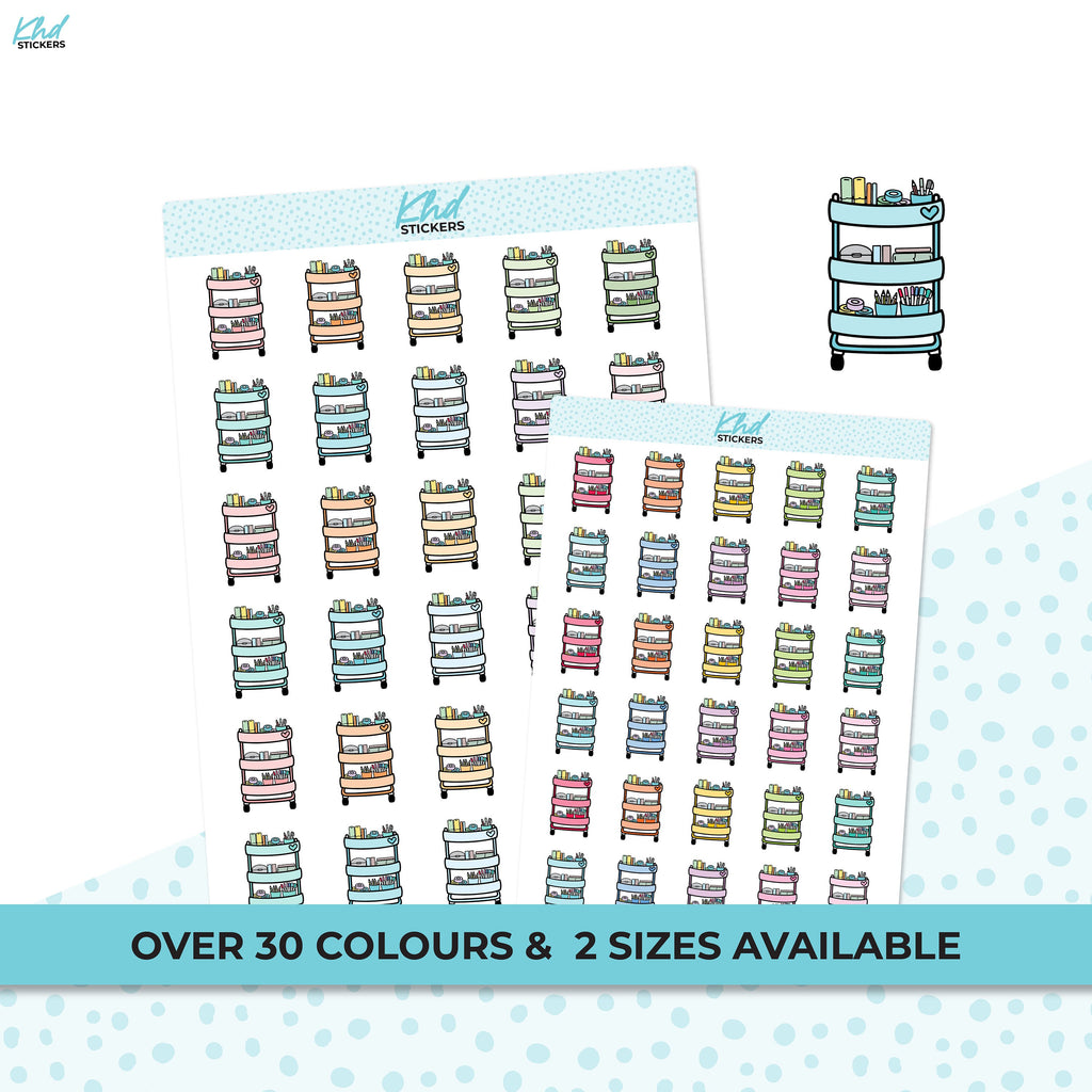 Planner Trolley Stickers , Planner Stickers, Two Sizes and over 30 colour selections, Removable