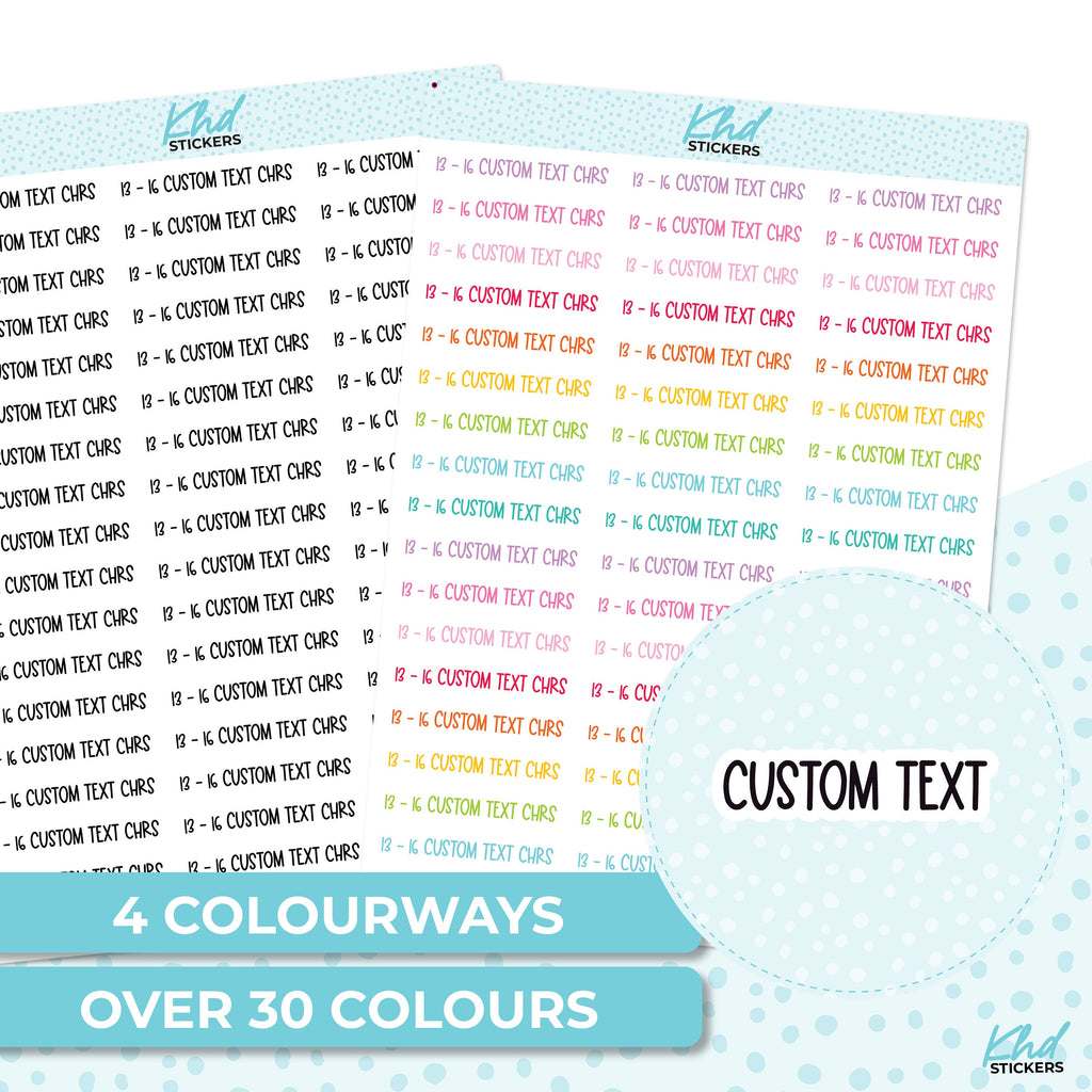 Design Your Own Word Stickers, Font B,  Custom Script Planner Stickers, Removable, Custom Word Stickers, Clear Sticker or White Background