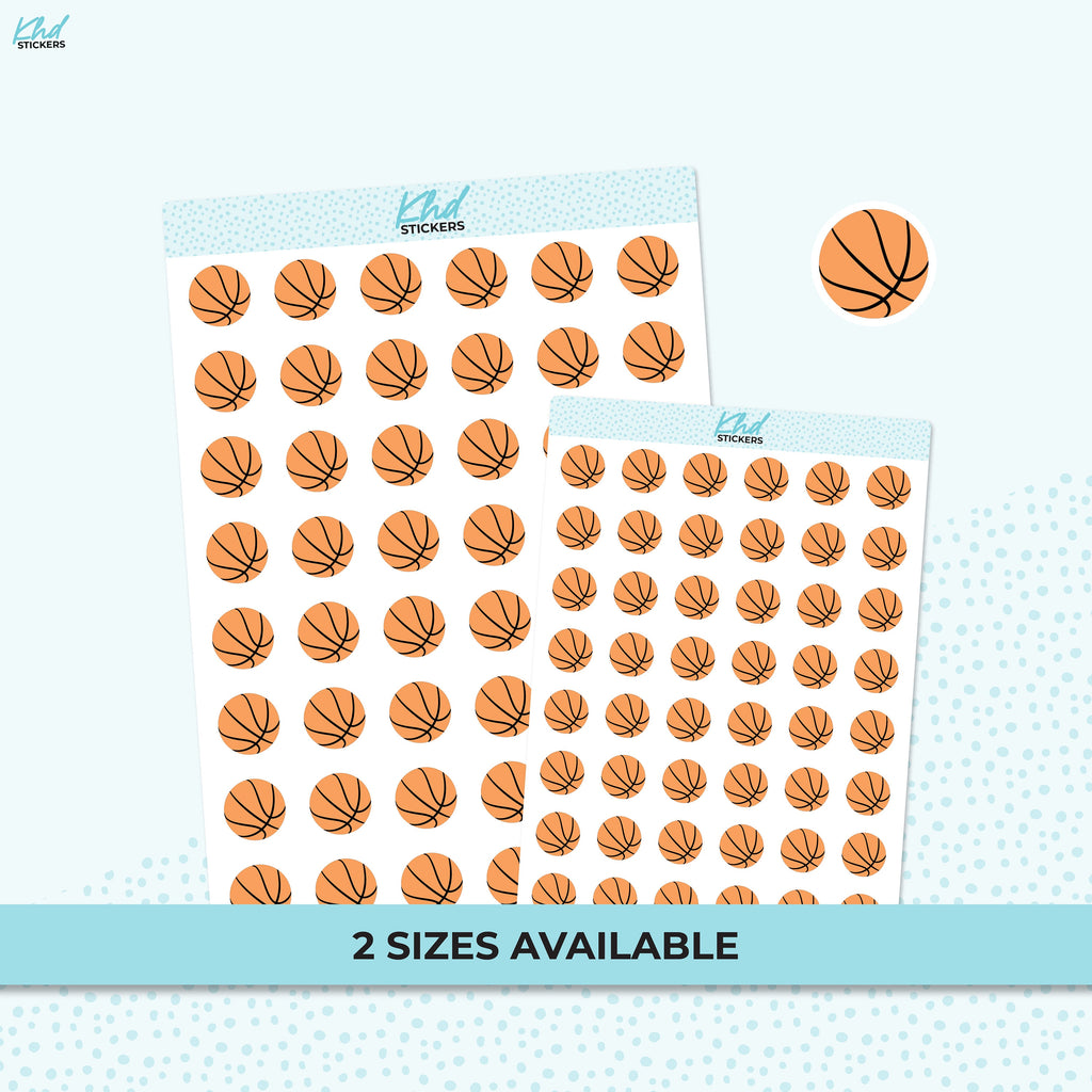 Basketball Icon Stickers, Planner Stickers, Removable
