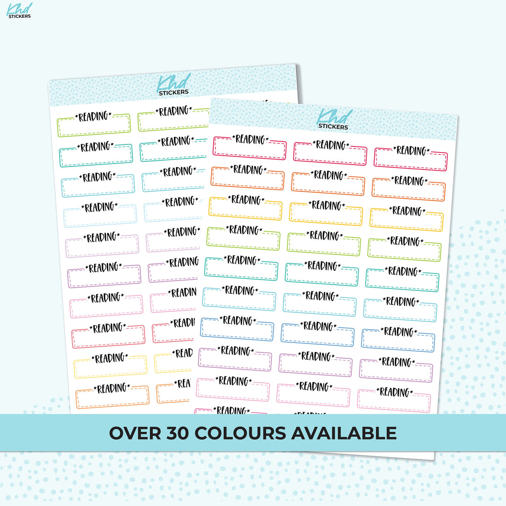 Reading Boxes Stickers, Planner Stickers, Removable
