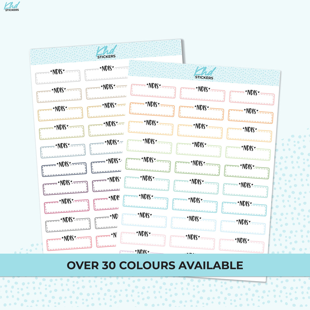 NDIS Stickers, Planner Stickers, Removable