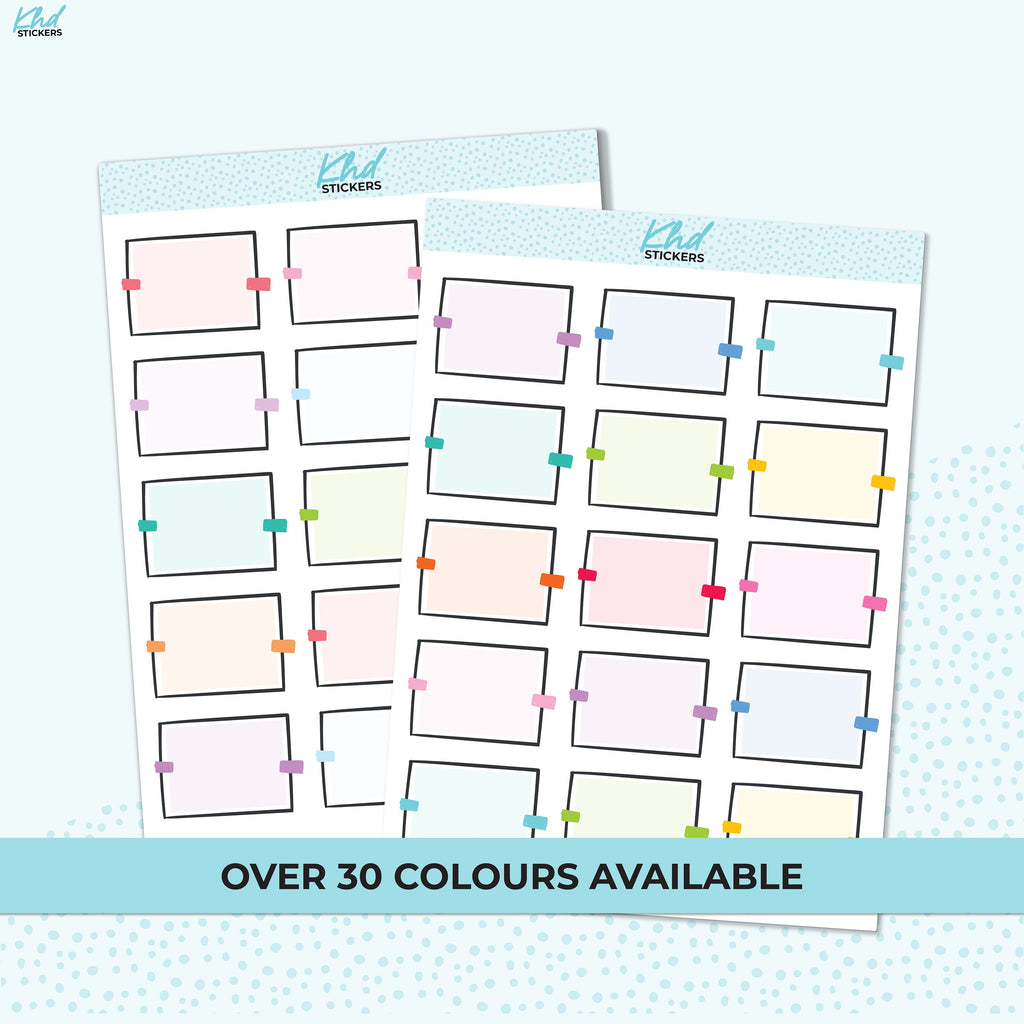 Doodle Half Box Sticker, Planner Stickers, Removable