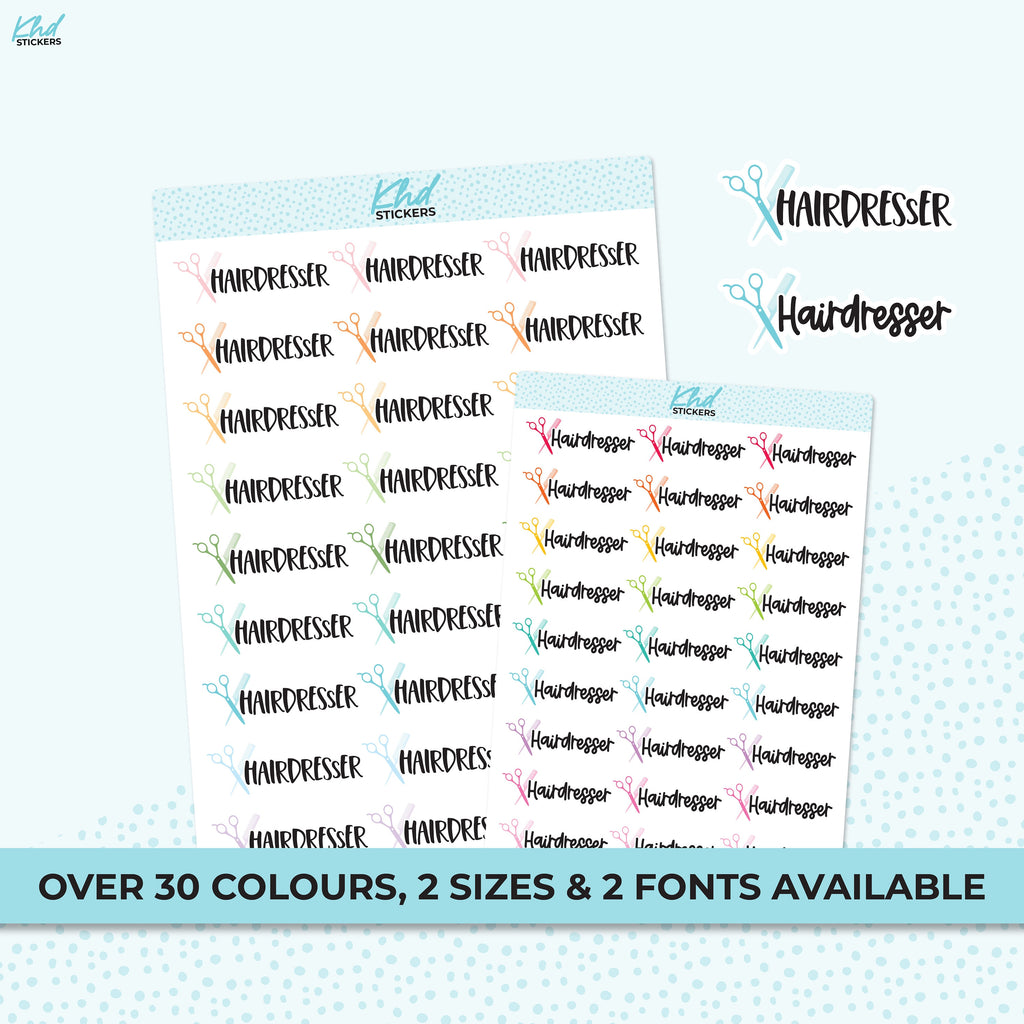 Hairdresser Stickers, Planner Stickers, Removable
