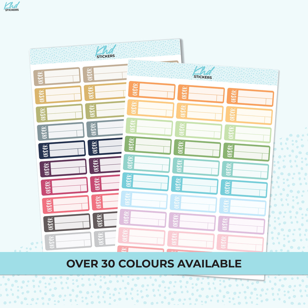 Order Due Stickers, Planner Stickers