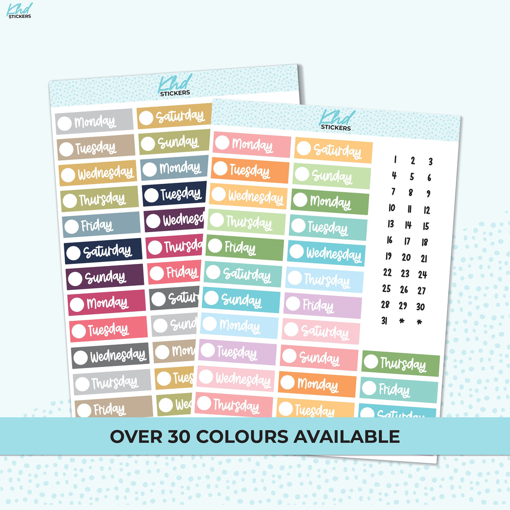 Date Covers with Numbers, Planner Stickers, Removable