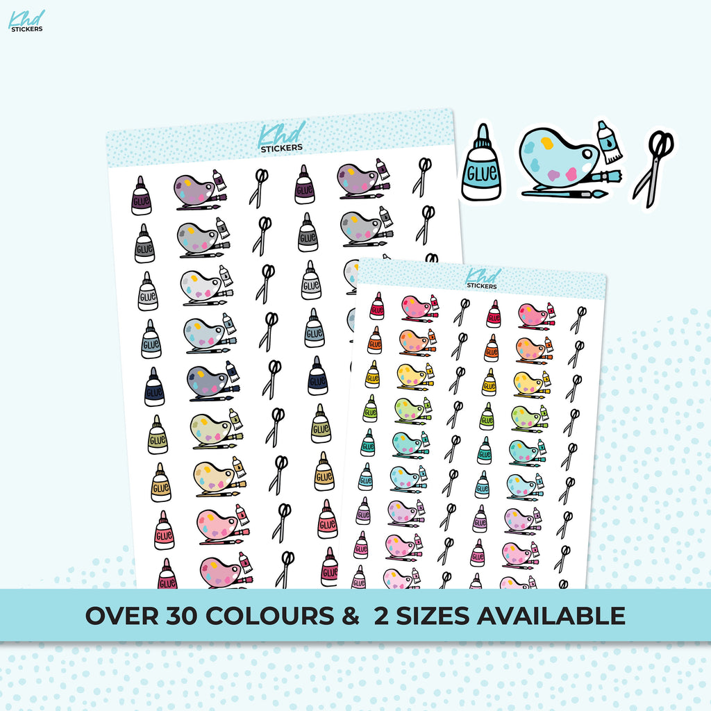 Craft Stickers, Planner Stickers, Two sizes, Removable