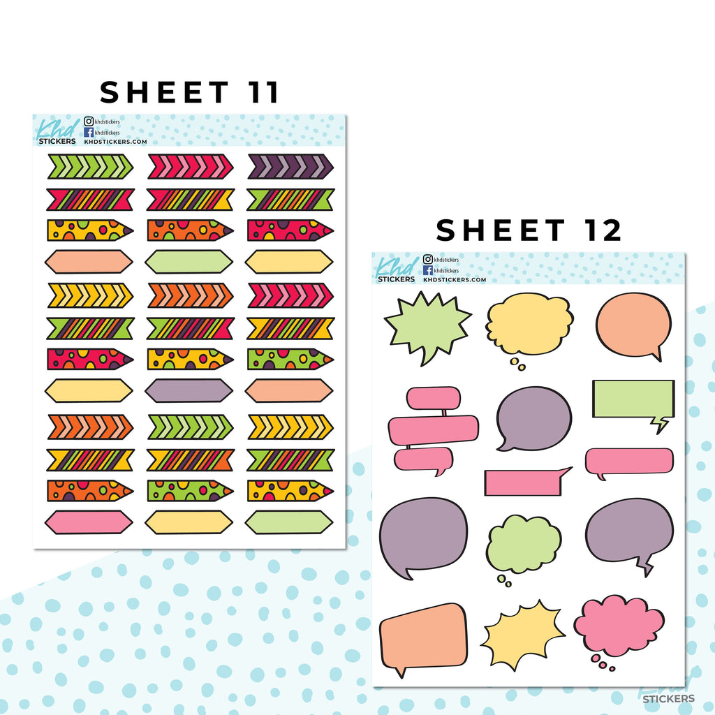 Monthly Functional Planner Sticker Kit - Shades of Autumn - Planner Stickers - Kit 4807