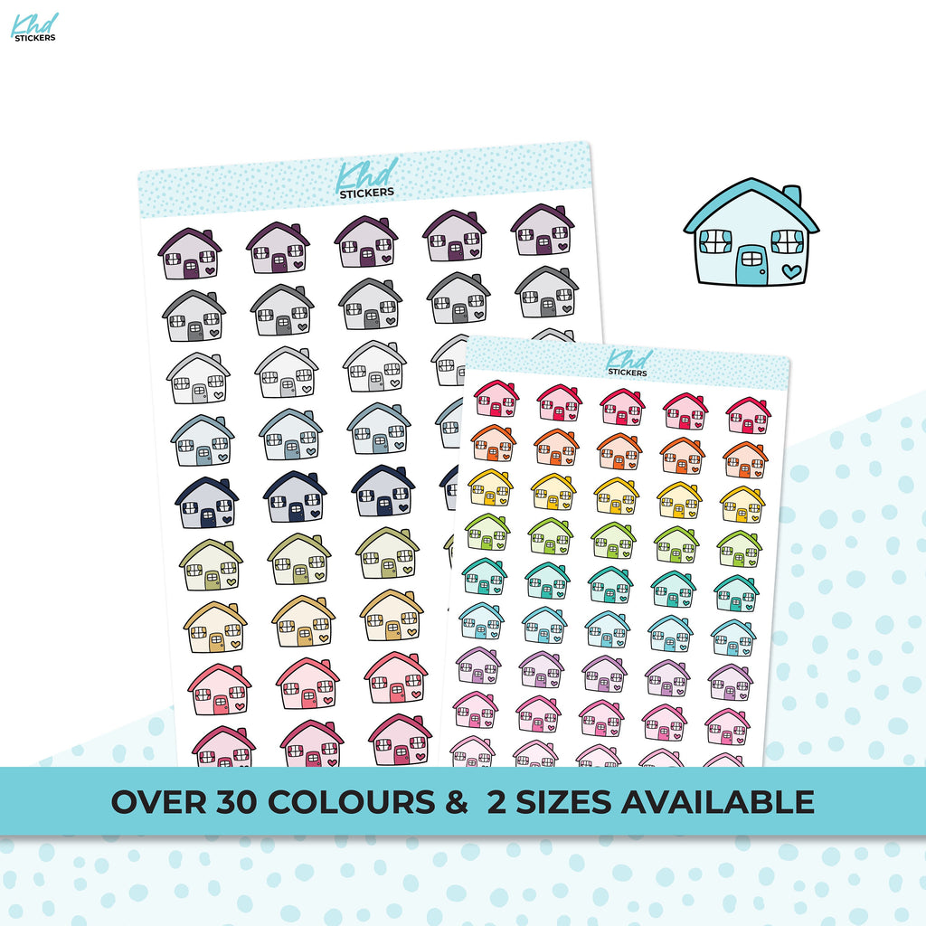 Home Stickers , Planner Stickers, Two Sizes and over 30 colour selections, Removable