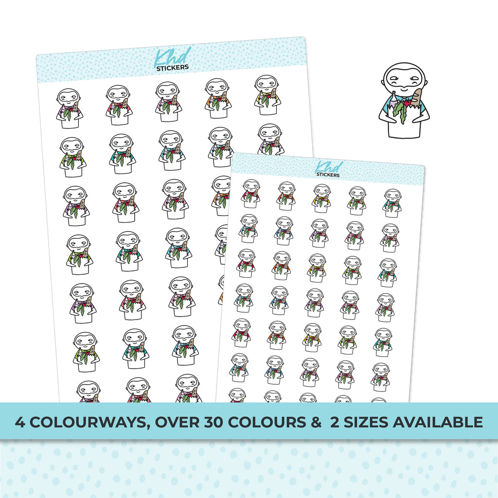 Grocery Shopping Planner Dude Jeremy Stickers, Planner Stickers, Removable