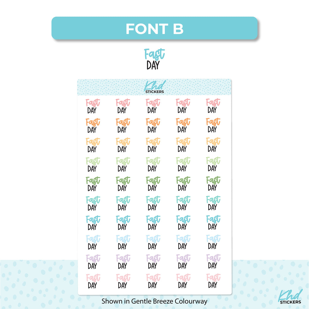 Fast Day Script Planner Stickers, Planner Stickers, Two size and font options, Removable