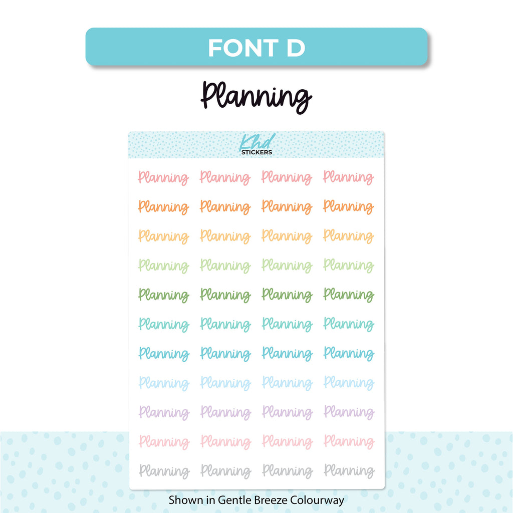 Planning script Planner Stickers